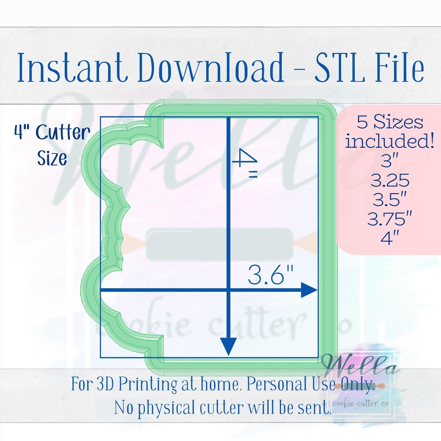 Digital STL File - Class of 2026 #2 Cookie Cutter - 5 Sizes