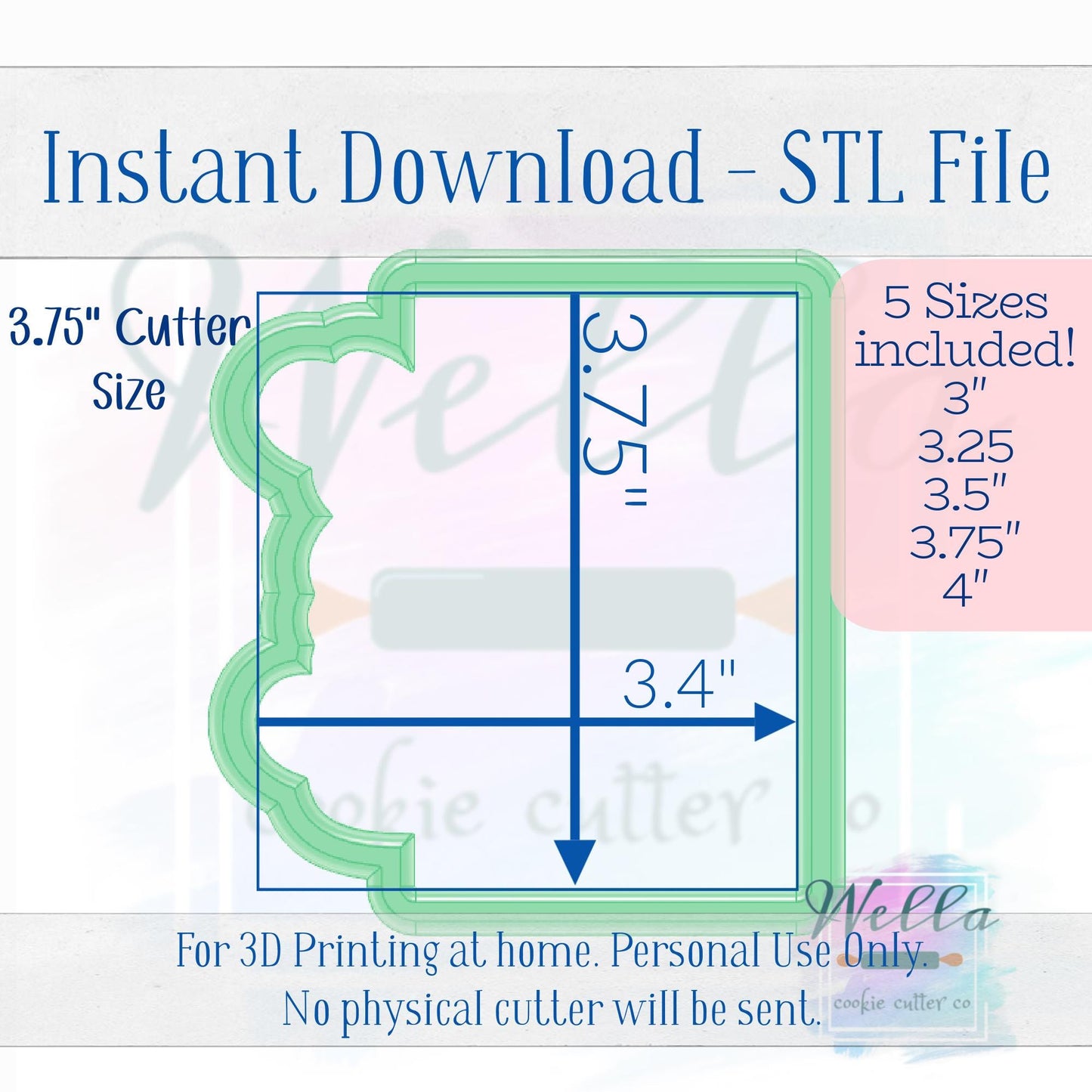 Digital STL File - Class of 2026 #2 Cookie Cutter - 5 Sizes