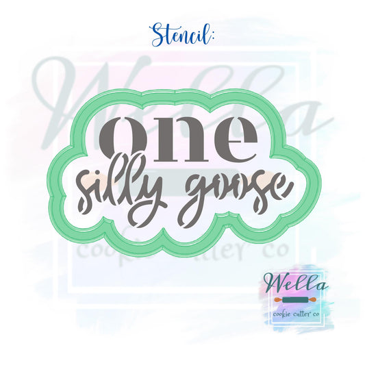 One Silly Goose Cookie Cutter with Optional Stencil