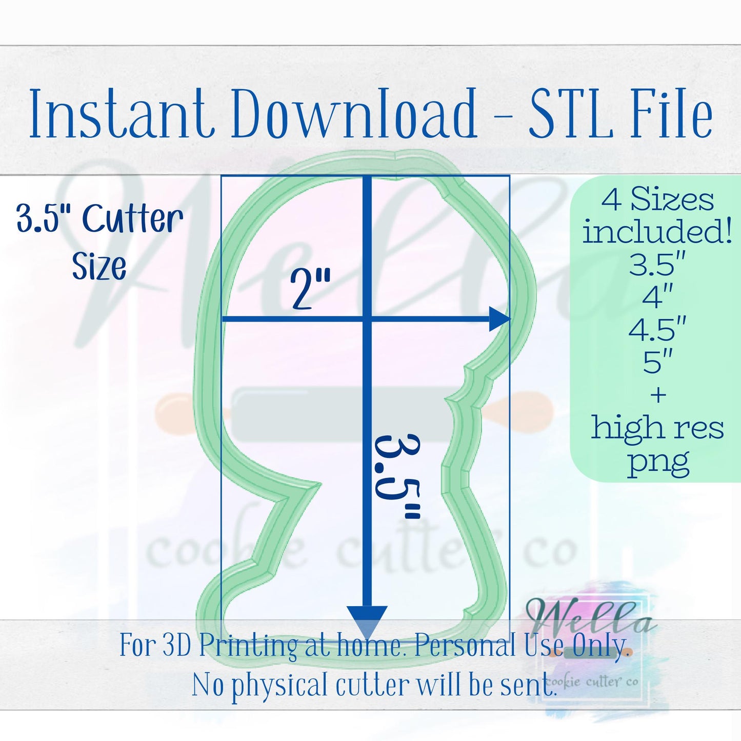Digital STL File - Communion Girl Praying Cookie Cutter - 4 Sizes Included