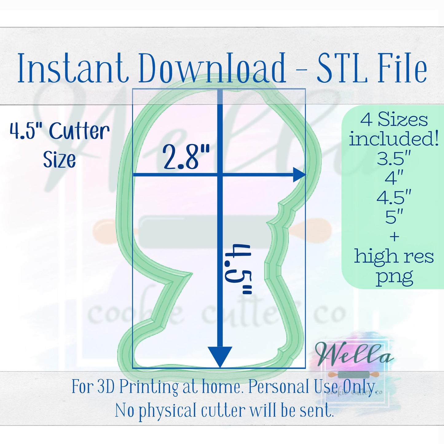 Digital STL File - Communion Girl Praying Cookie Cutter - 4 Sizes Included