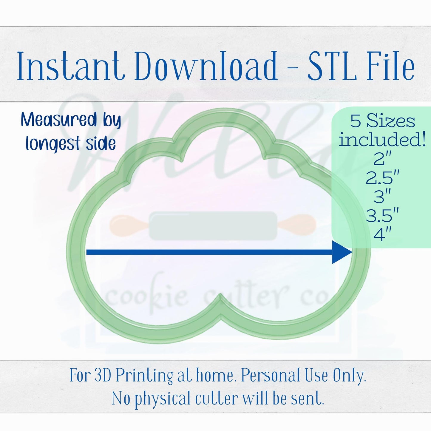 Digital STL File - Handcuffs Cookie Cutter - 5 Sizes