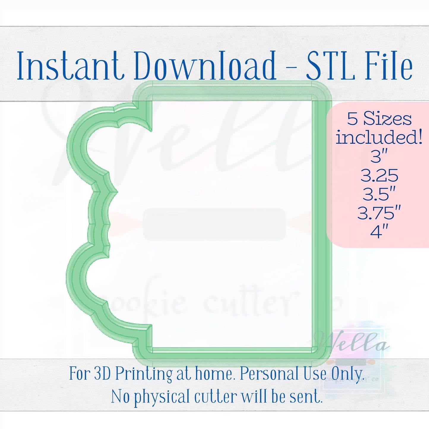 Digital STL File - Class of 2026 #2 Cookie Cutter - 5 Sizes