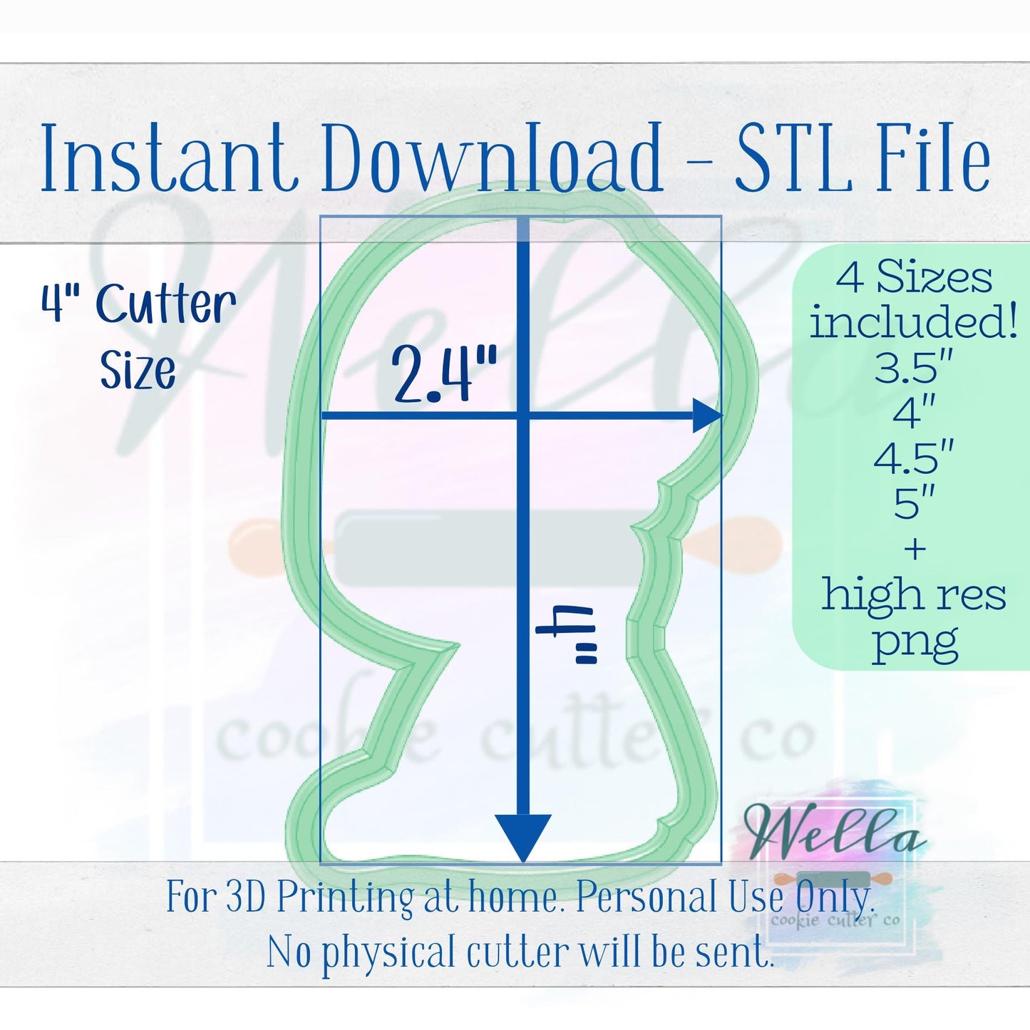 Digital STL File - Communion Girl Praying Cookie Cutter - 4 Sizes Included