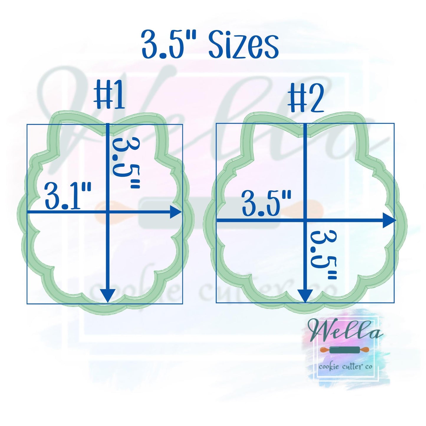 Anna Scalloped Bow Plaque Set Cookie Cutters - 2 Shape Options