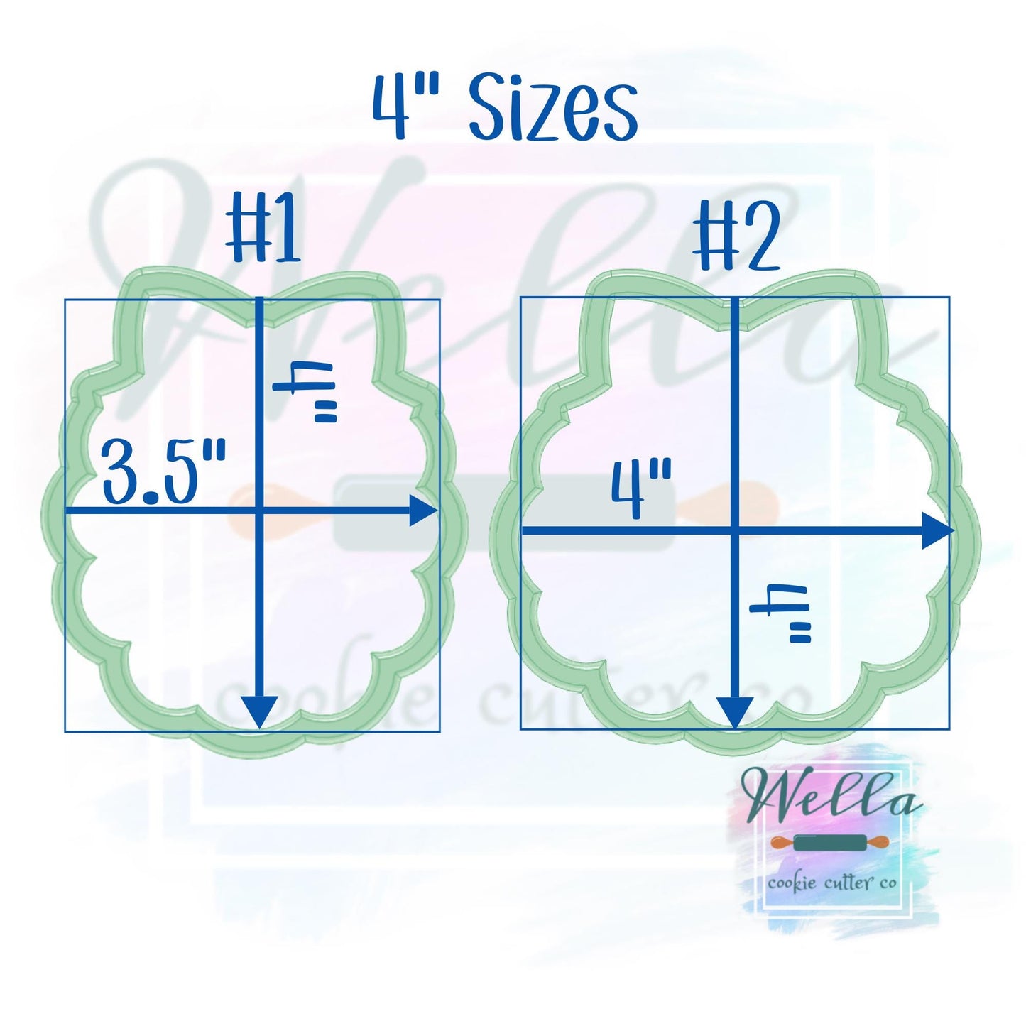 Anna Scalloped Bow Plaque Set Cookie Cutters - 2 Shape Options
