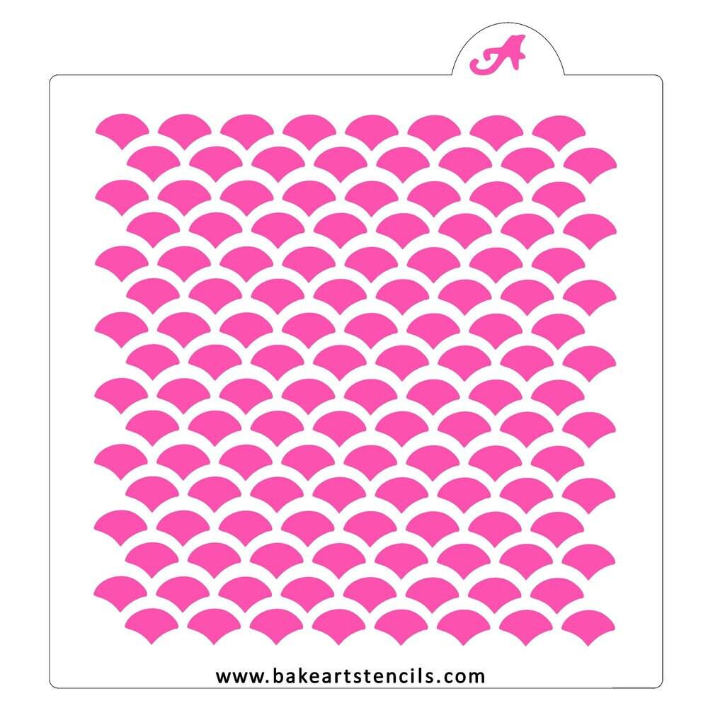 Scales Stencil, Mermaid Stencil, Scales Cookie Stencil, Mermaid Background Stencil