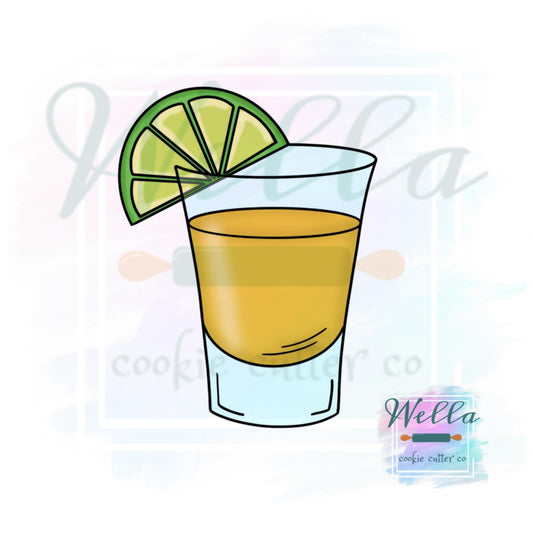 Tequila Shot with Lime Cookie Cutter