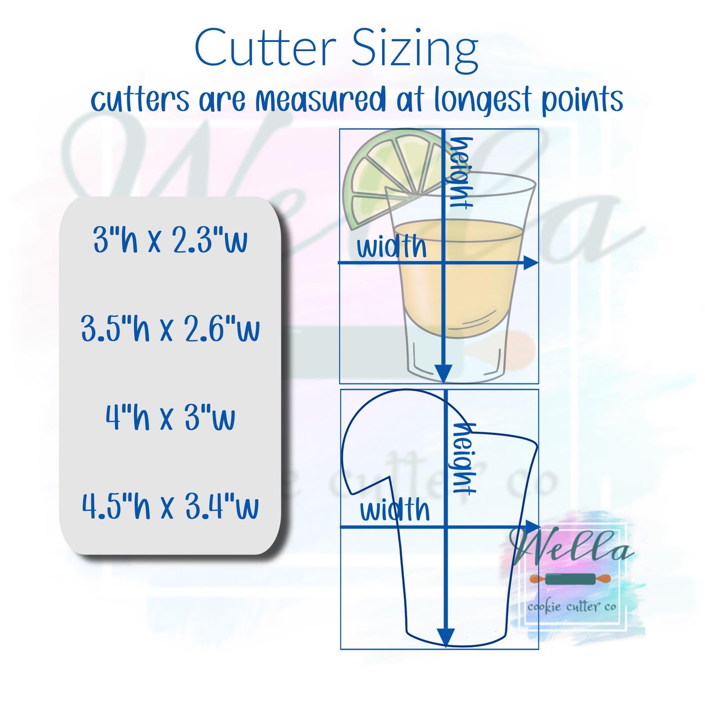 Tequila Shot with Lime Cookie Cutter