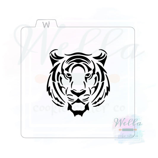 Tiger Face Cookie Stencil