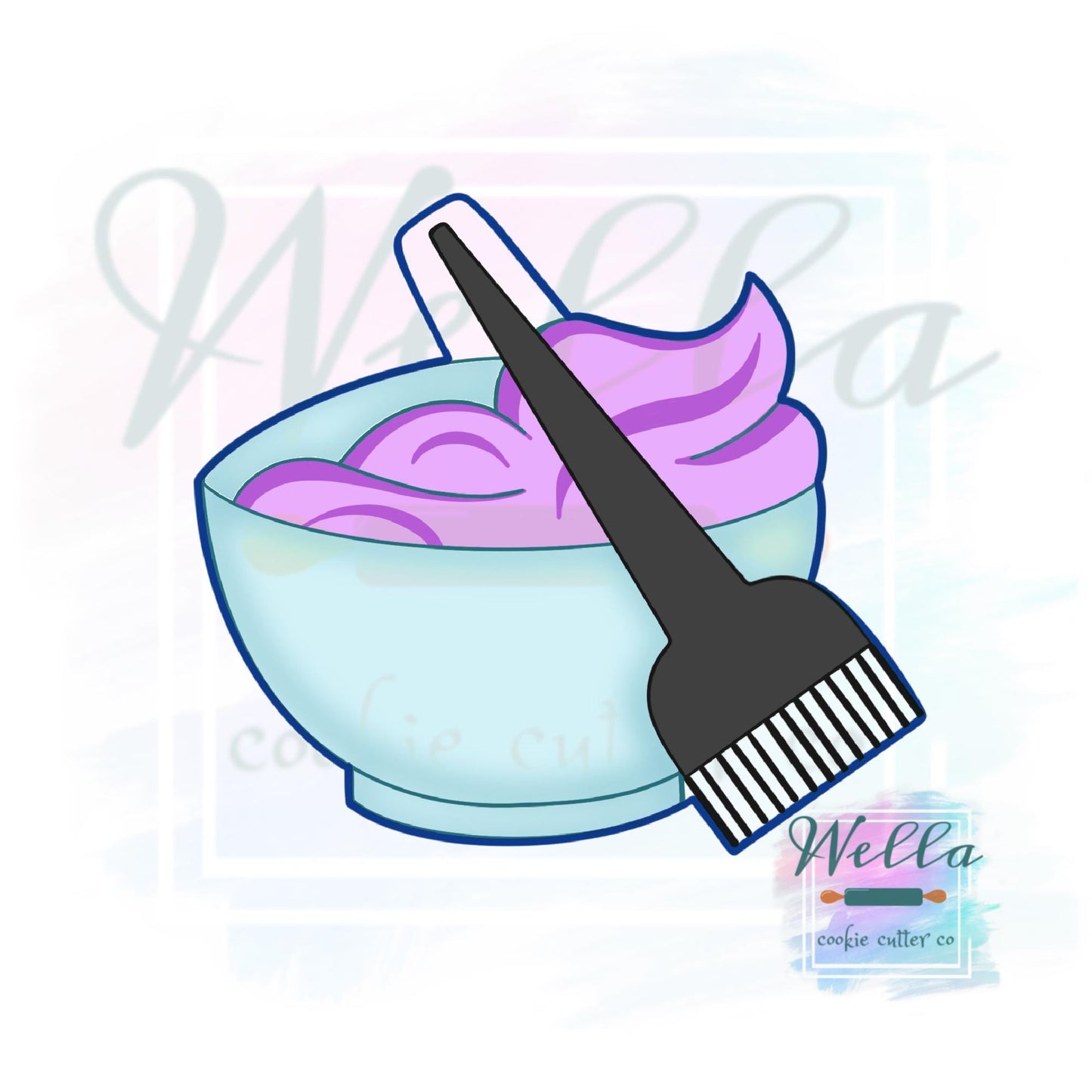Stylist Color Bowl & Brush Cookie Cutter