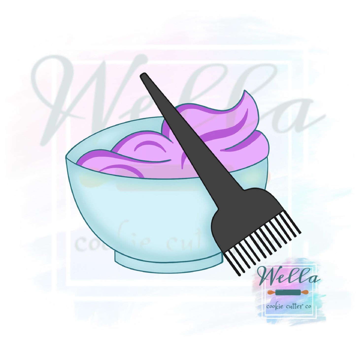 Stylist Color Bowl & Brush Cookie Cutter