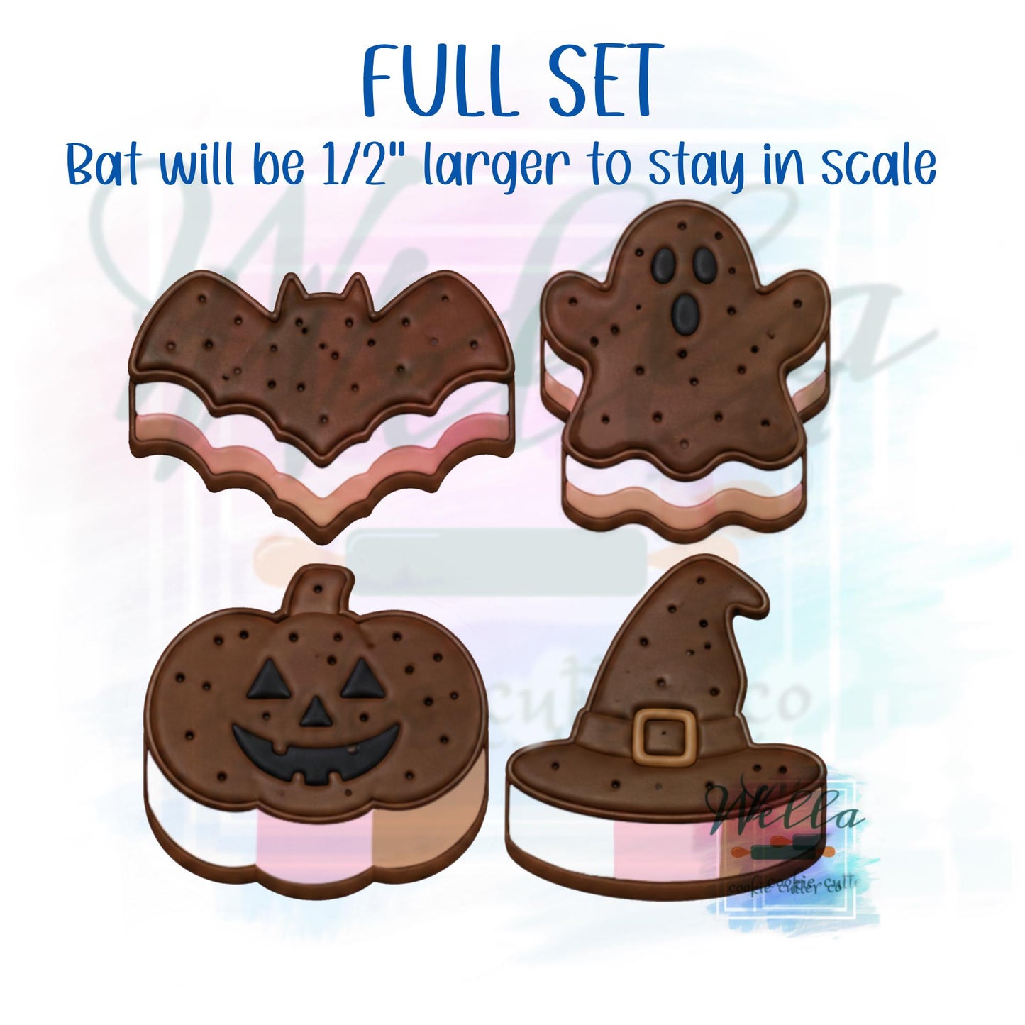 Halloween Ice Cream Sandwich Set Cookie Cutters