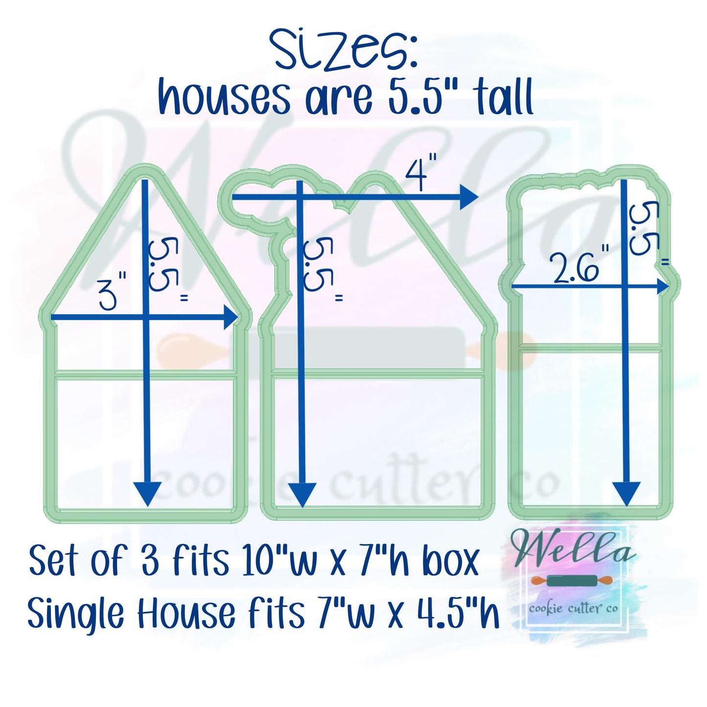 Gingerbread Town Cookie Cutters & Stencil Set