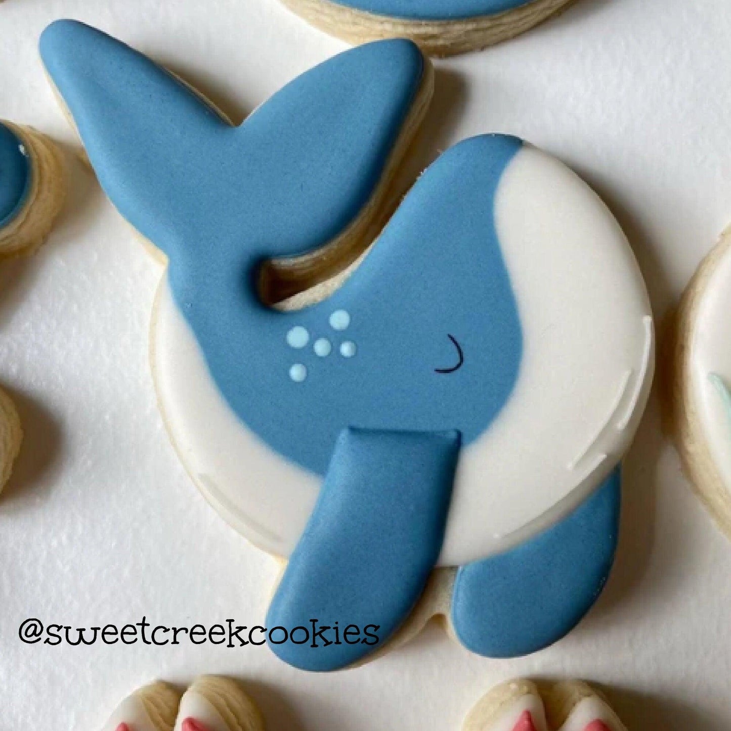 Gray Whale BOHO Cookie Cutter, Cute Whale Cookie Cutter, Whimsical Whale Cutter