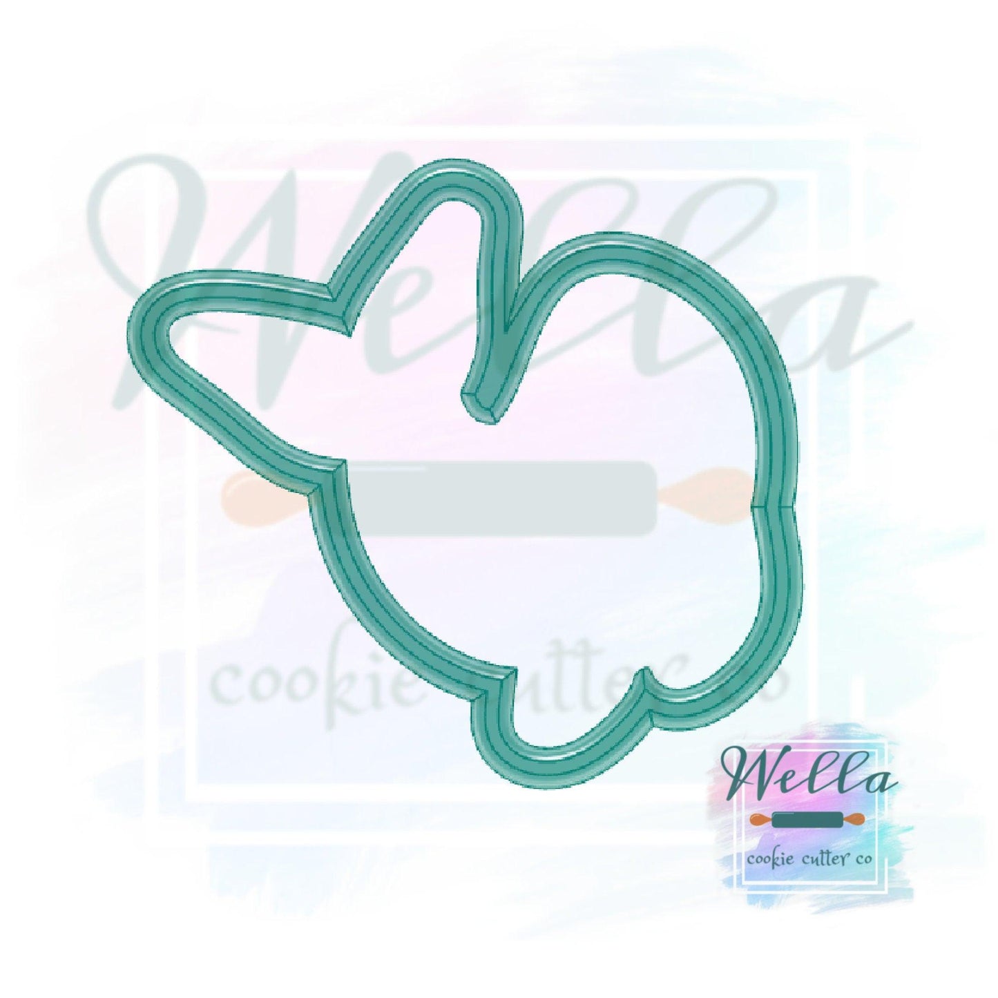 Gray Whale BOHO Cookie Cutter, Cute Whale Cookie Cutter, Whimsical Whale Cutter