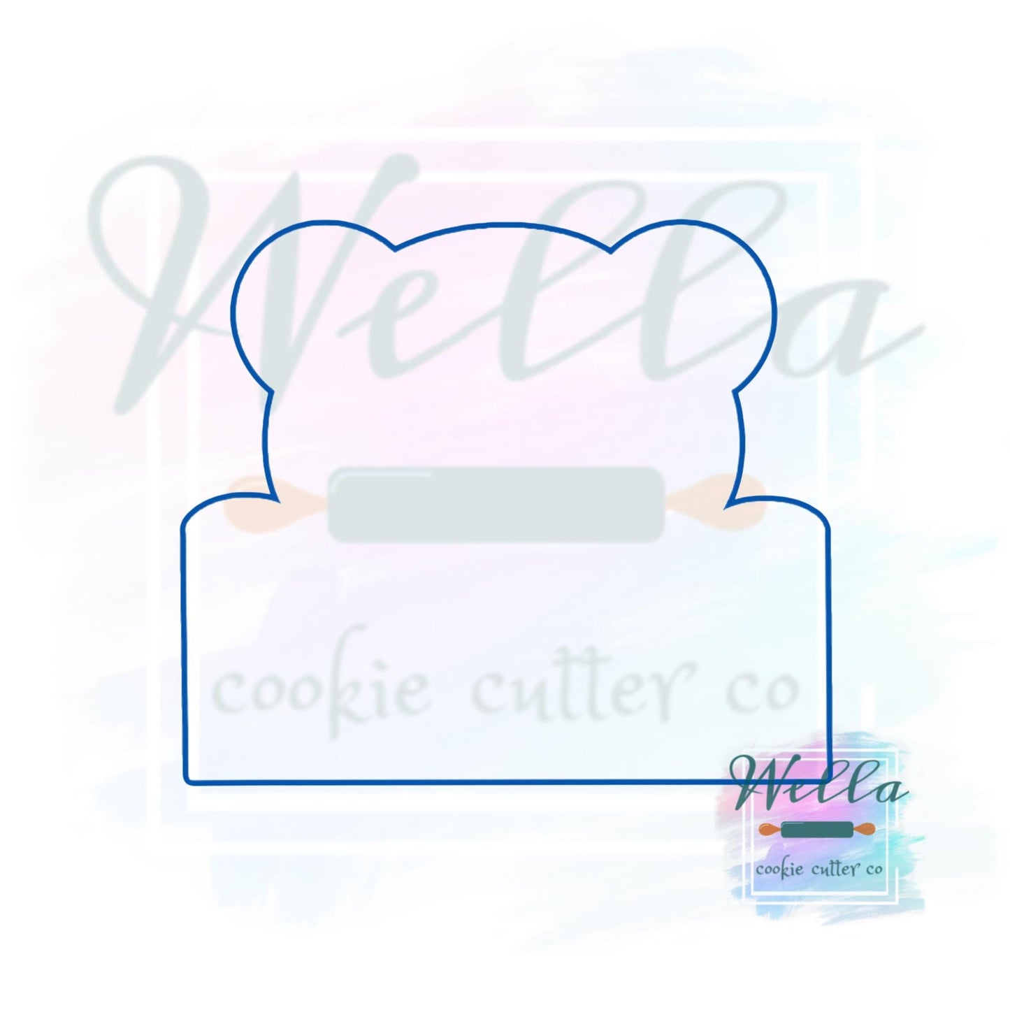 Peeking Bear Name Plaque Cookie Cutter