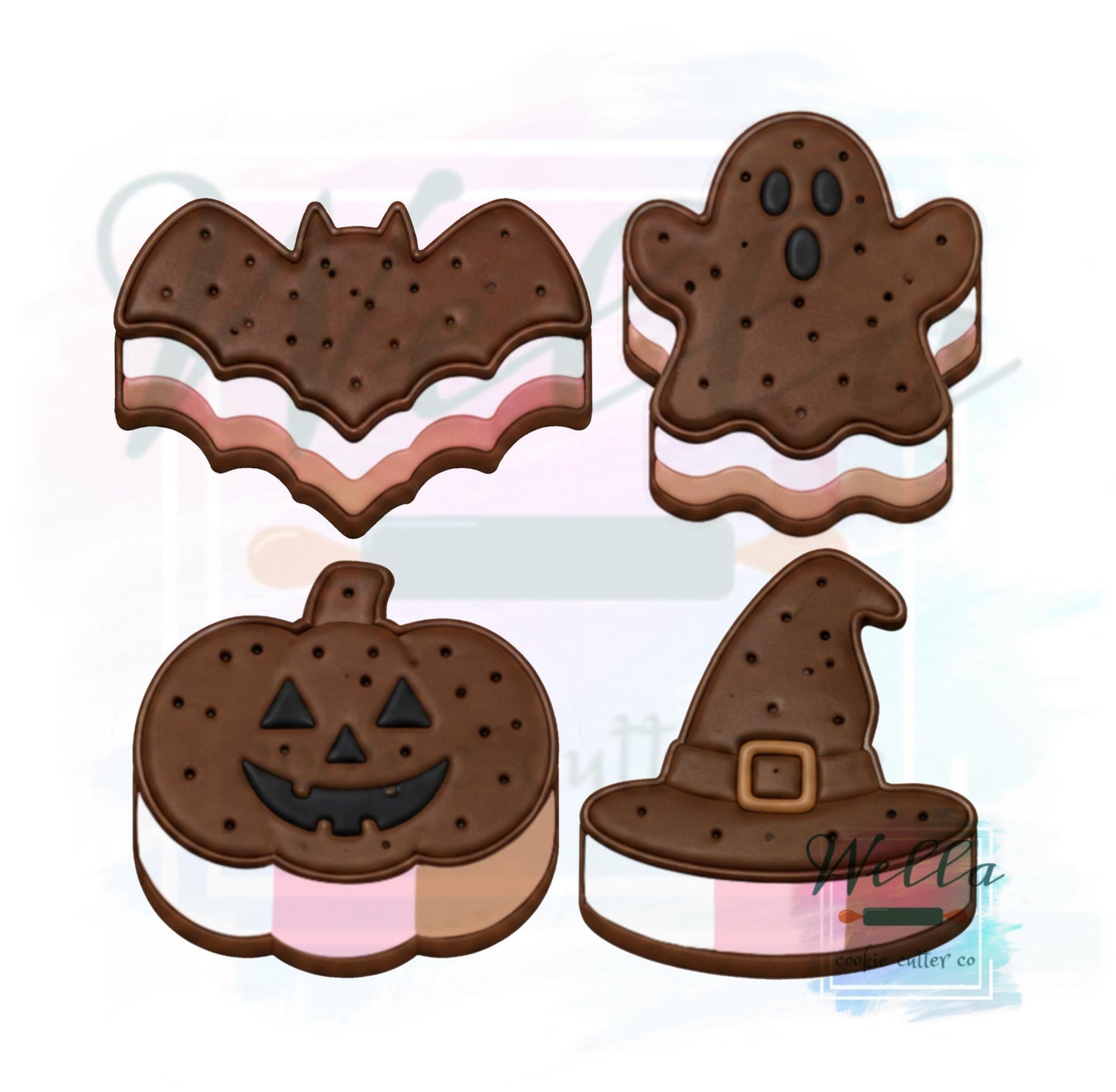 Halloween Ice Cream Sandwich Set Cookie Cutters