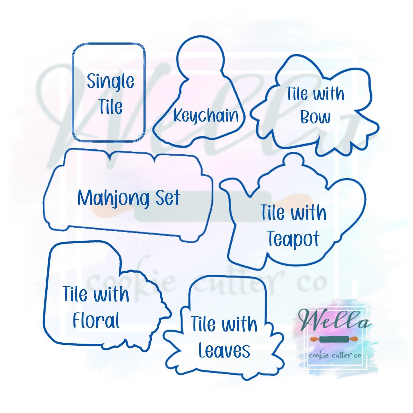 Mahjong Themed Cookie Cutters