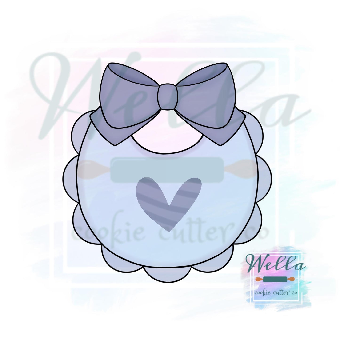 Scalloped Edge Baby Bib Cookie Cutter