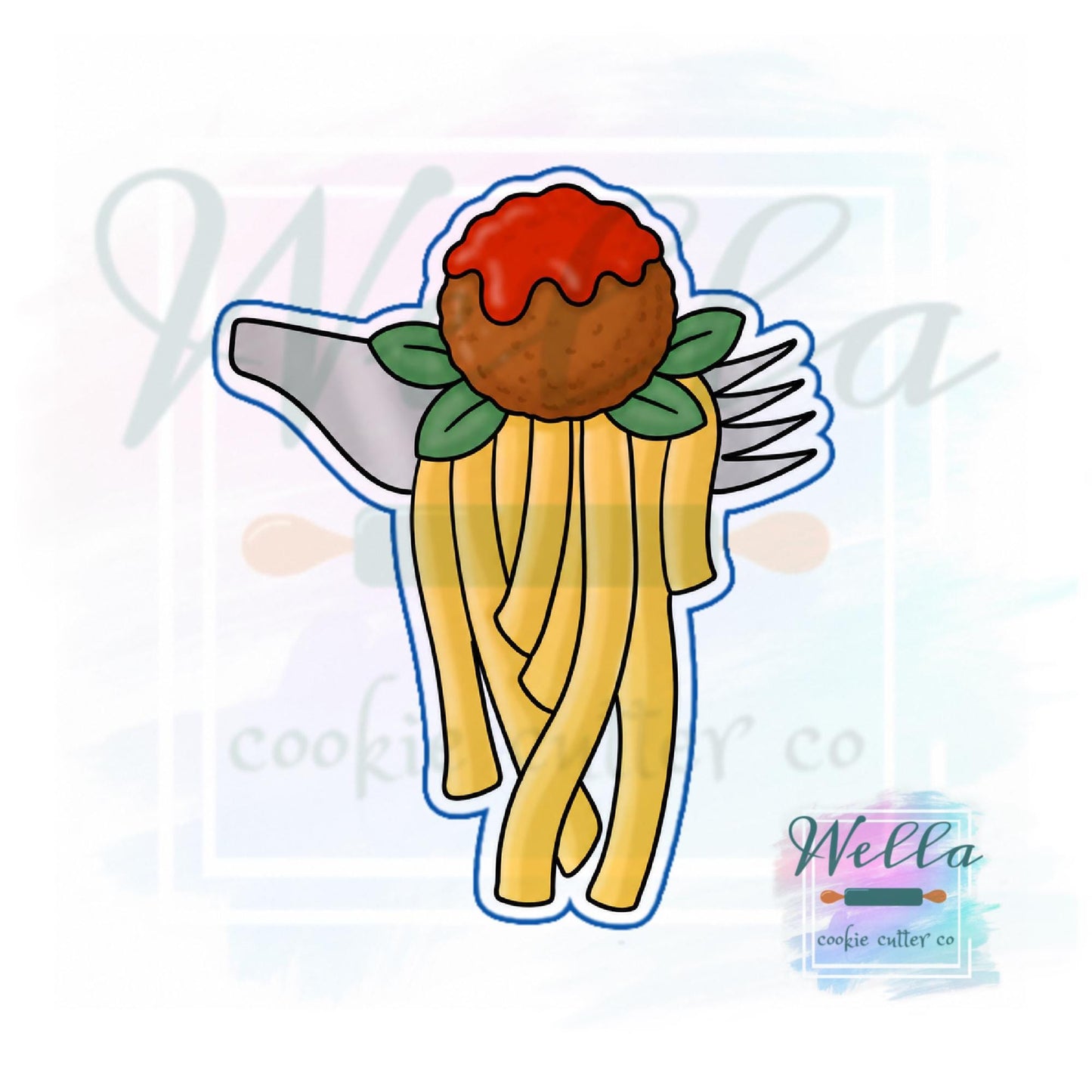 Pasta with Meatball Cookie Cutter