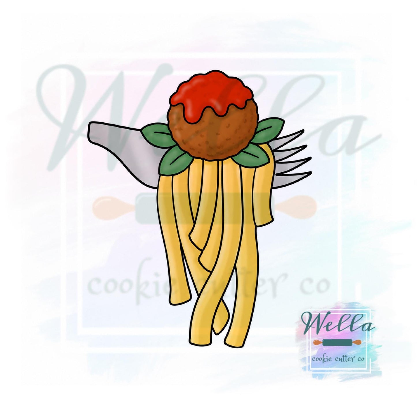Pasta with Meatball Cookie Cutter