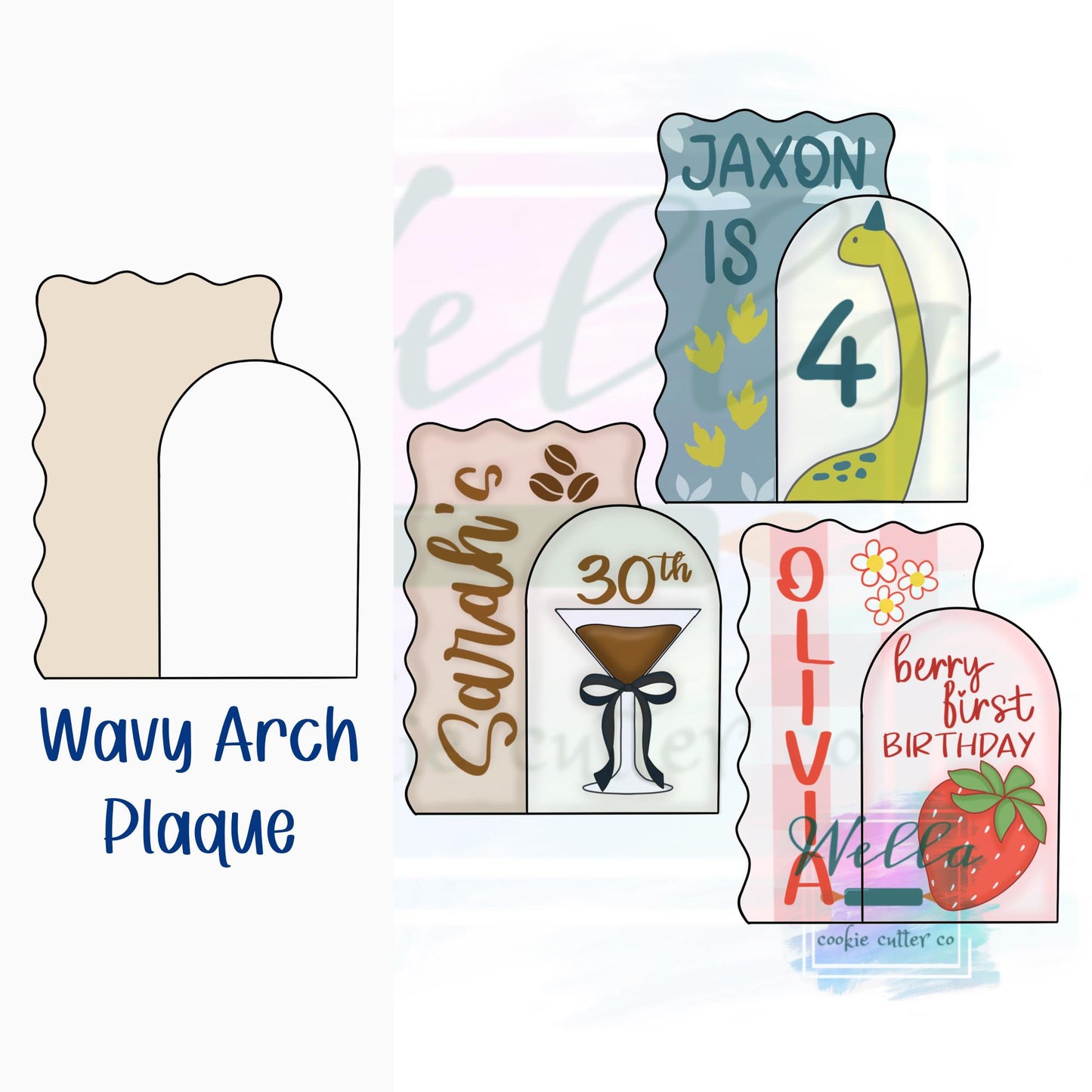Wavy Plaque with Arch Cookie Cutter