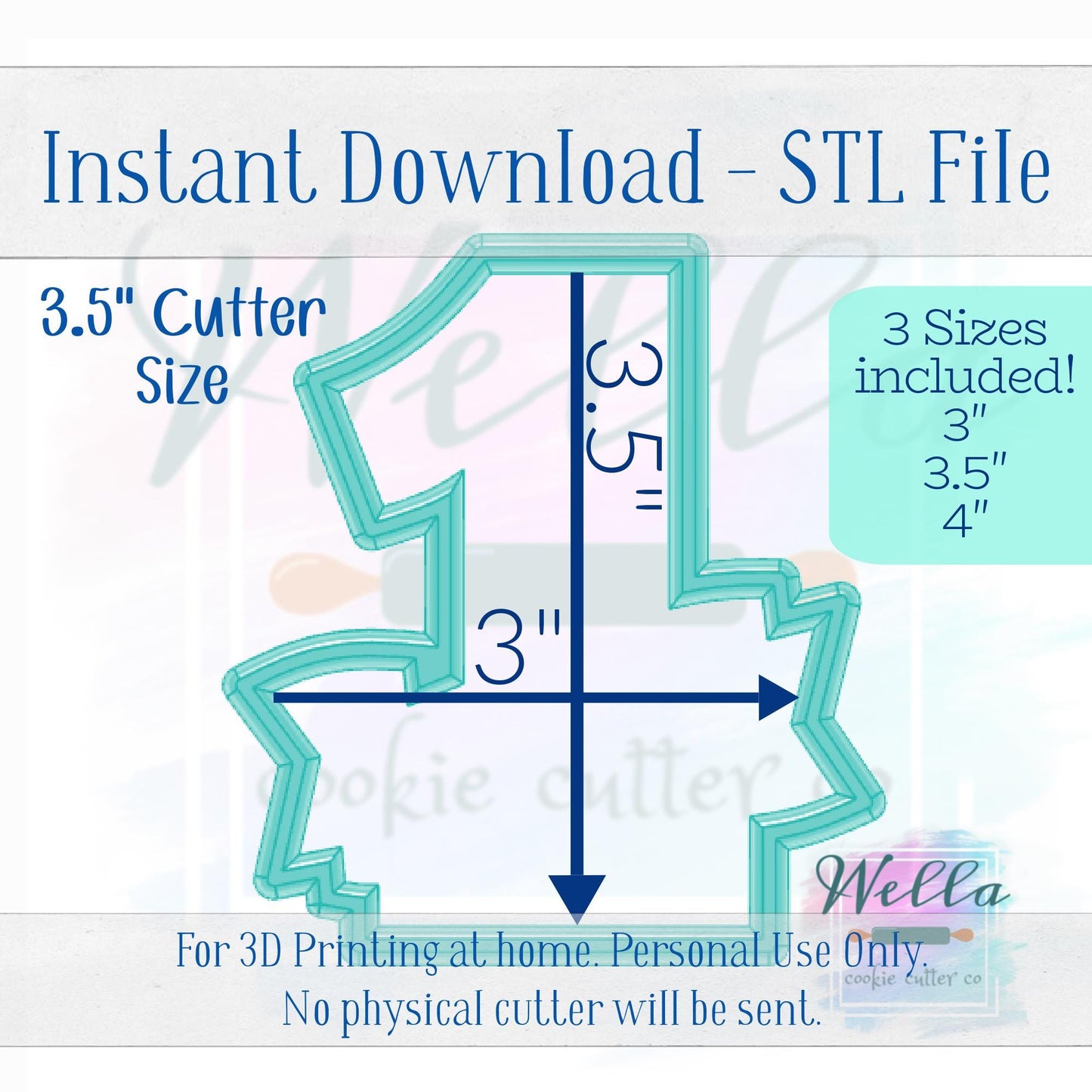 Digital STL File - Number 1 with Banner Cookie Cutter - 3 Sizes