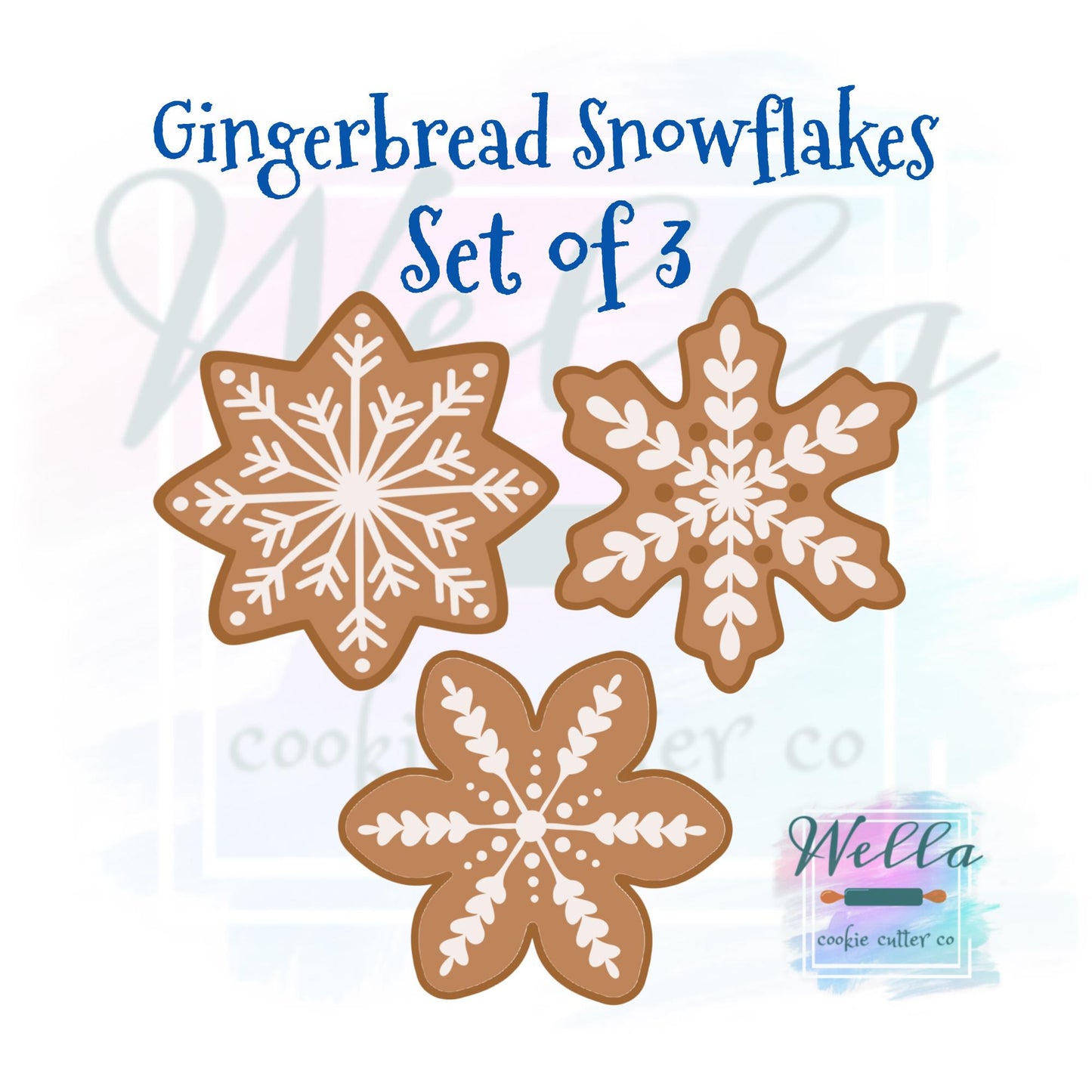 Gingerbread Snowflake Cookie Cutters