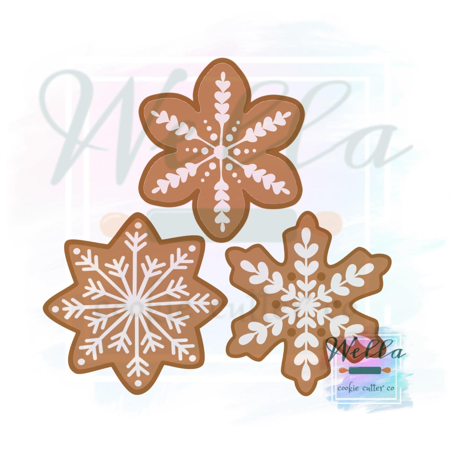 Gingerbread Snowflake Cookie Cutters