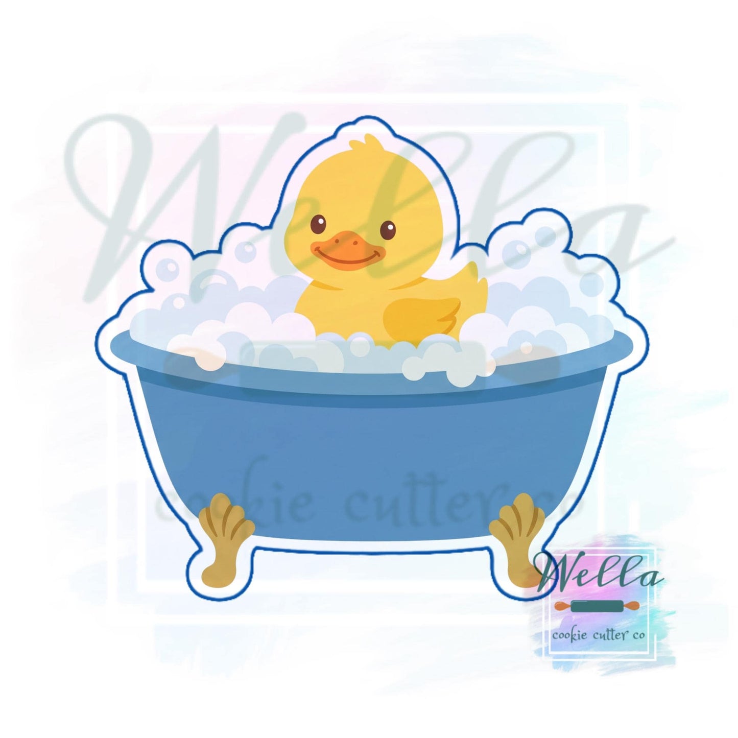 Duck in Bathtub Cookie Cutter