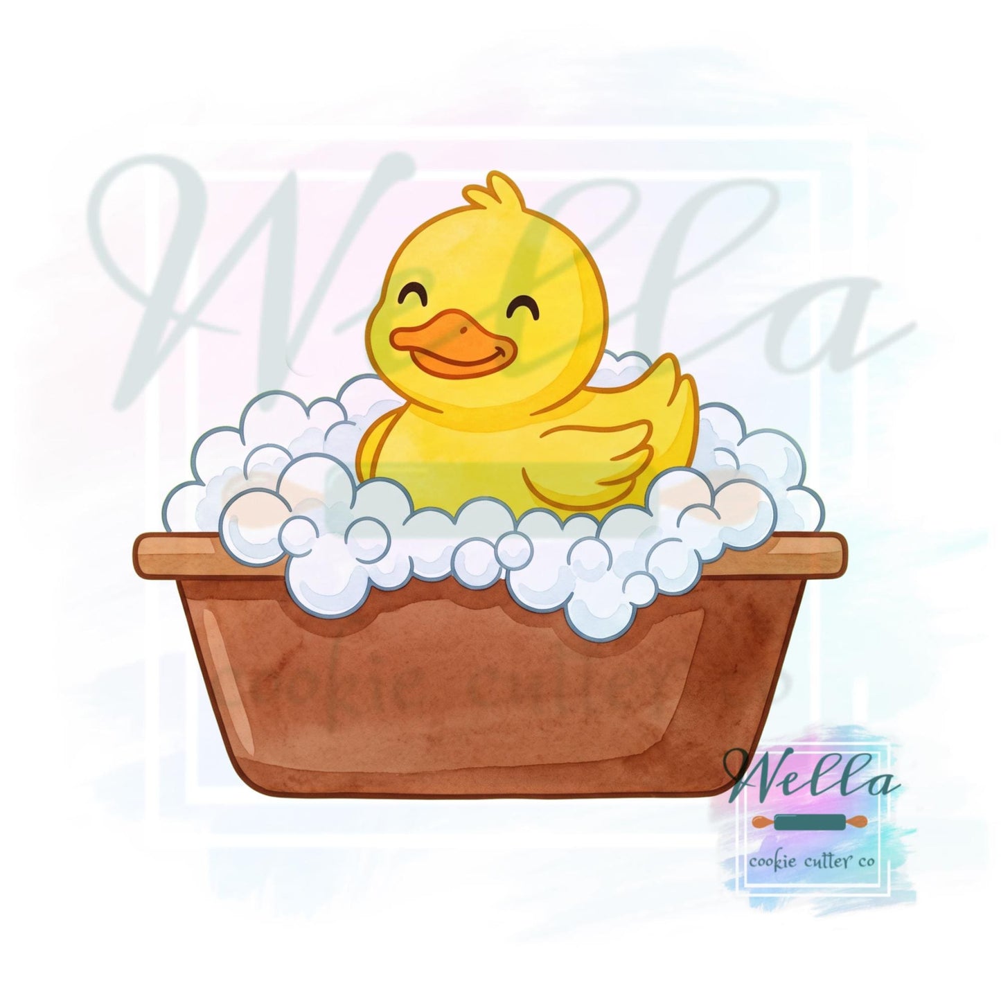 Duck in Bathtub #2 Cookie Cutter