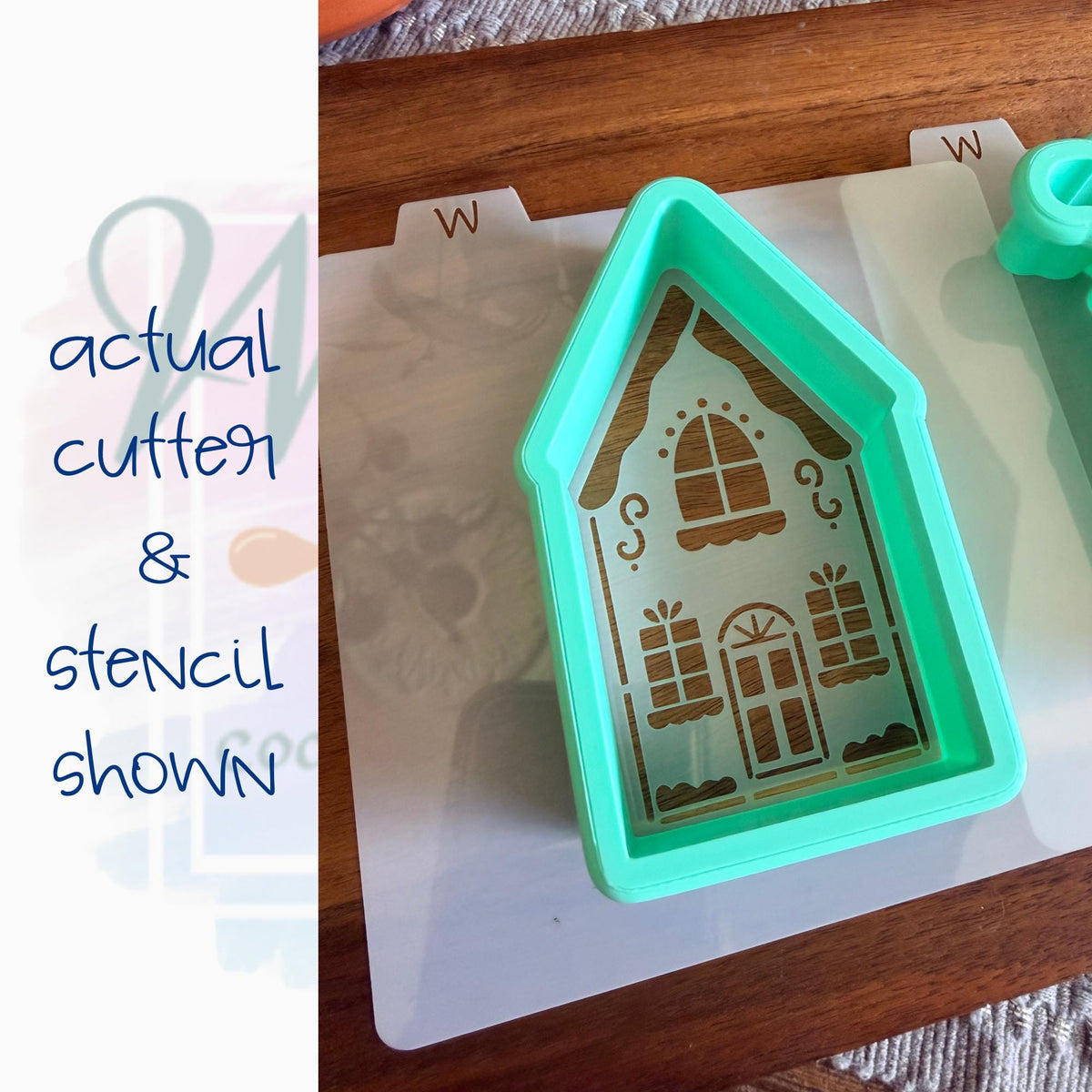 Gingerbread Town Set Cookie Cutters with Optional Stencils