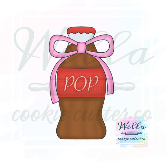 Soda Pop Bottle with Bow Cookie Cutter