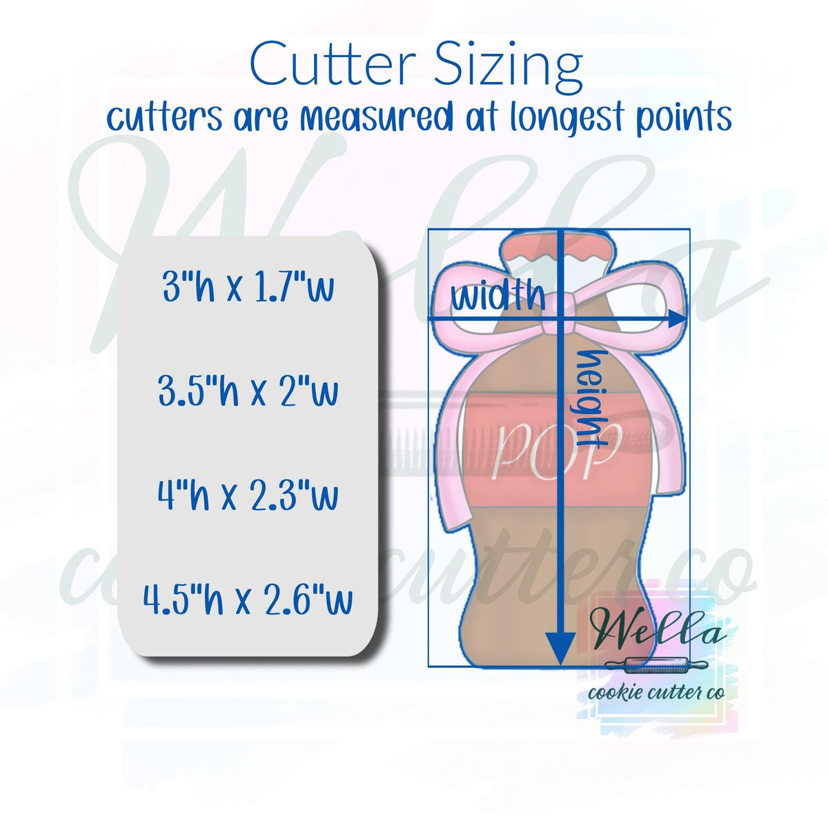 Soda Pop Bottle with Bow Cookie Cutter
